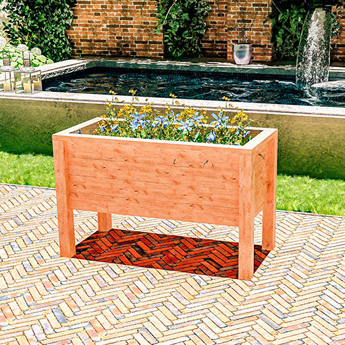 DIY Woodworking Raised Planter Box Plan - Easy to Follow