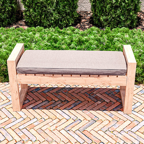 DIY Woodworking Outdoor Modern Seating Bench Plan - Instant Download