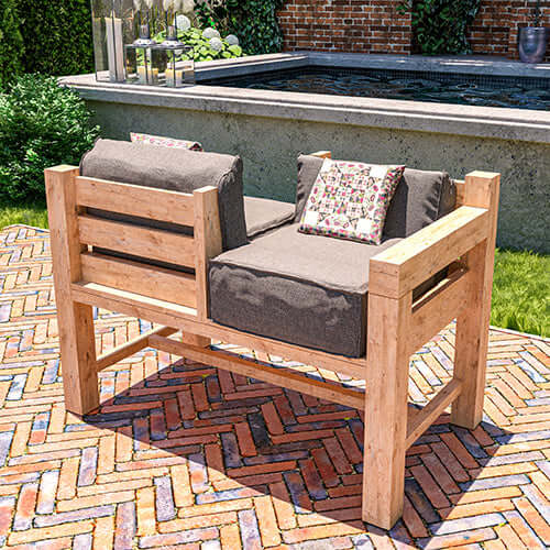 DIY Patio Love Sofa Plans - PDF File Instant Download