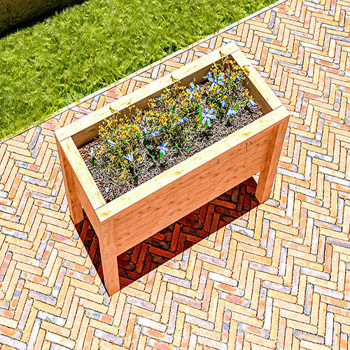 DIY Woodworking Raised Planter Box Plan - Easy to Follow