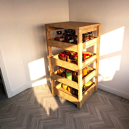 DIY Pantry Kitchen Storage Cabinet Plans | Easy Build - All 2x4