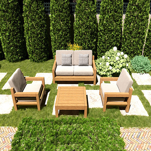 DIY Outdoor Sofa & Coffee Table Plans | Stylish 4-Piece Set