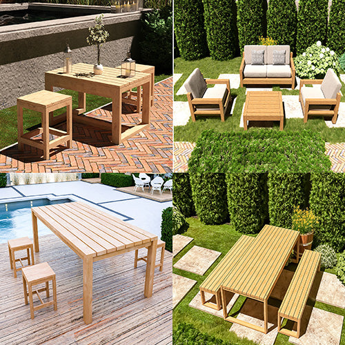 DIY Outdoor Furniture Plans Bundle | 4 Sets % 50 Save