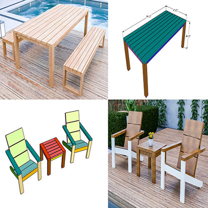 DIY Outdoor Furniture Plans Bundle - 10 + Projects for Woodworking Enthusiasts