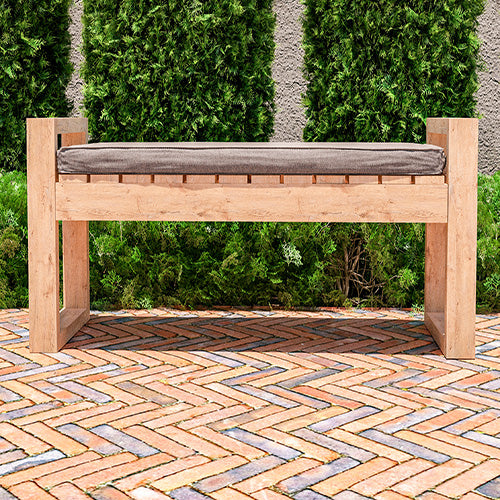 DIY Woodworking Outdoor Modern Seating Bench Plan - Instant Download