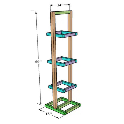 DIY 3 Tier Wood Flower Pot Stand Plan