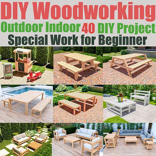 DIY Furniture Plans Set - 40 + Projects for Woodworking Enthusiasts