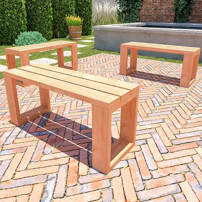 DIY Outdoor Patio Seating Bench Plan - Woodworking Plans