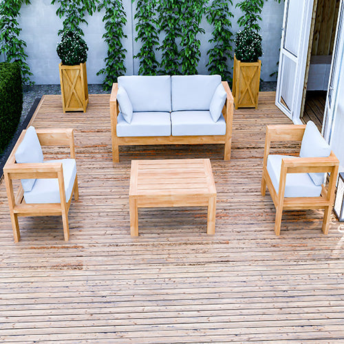 DIY Outdoor Sofa Set Plans | 4-Piece 2x4 Patio Furniture