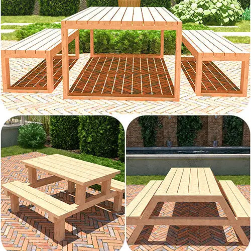 DIY Patio Picnic Table Plans BUNDLE - PDF File Instant Download