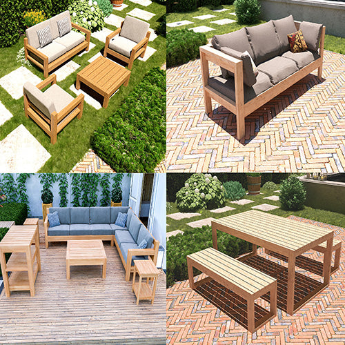 DIY Outdoor Furniture Plans Bundle | 4 Woodworking Build Projects