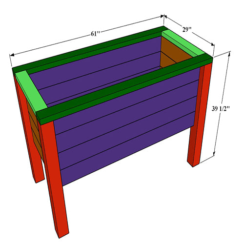 DIY Woodworking Raised Planter Box Plan - Easy to Follow