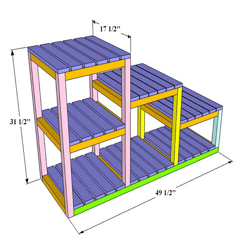 DIY Flower Rack Stand Plans | Easy 3-Tier Build