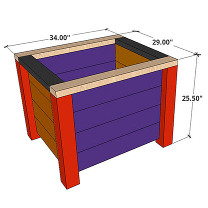 DIY Garden Planter Box Plans - Entryway Planter Box Plans