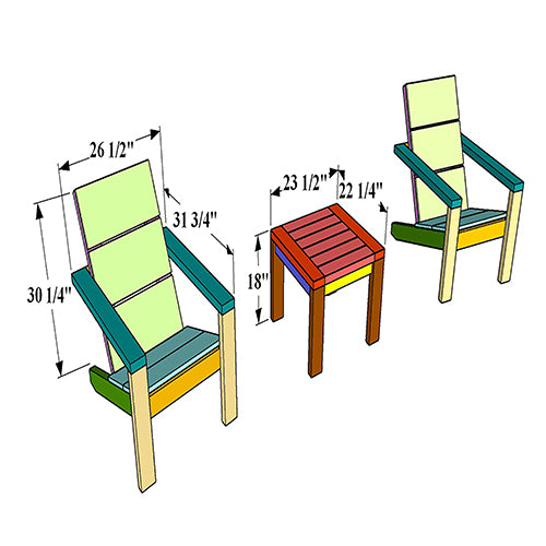 DIY Adirondack Chair & Coffee Table Plans | Easy Build