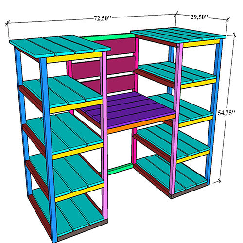 DIY Decorative Shelving Study Table Plans | Easy Build