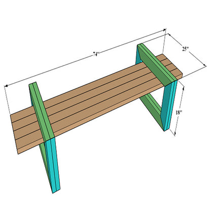 DIY Stylish Sitting Bench Plan - Step-by-Step Instructions Build Plans