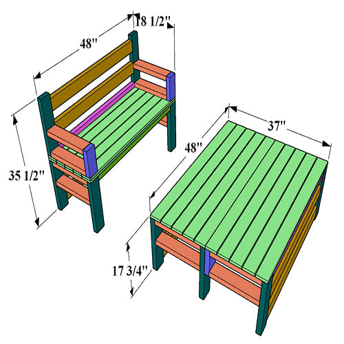 DIY Convertible Coffee Table & Bench Plans | 2-in-1 Outdoor Build