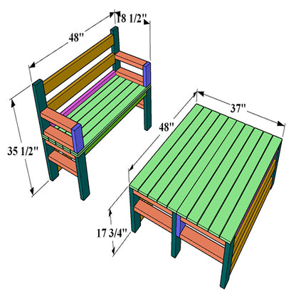 DIY Convertible Coffee Table & Bench Plans | 2-in-1 Outdoor Build