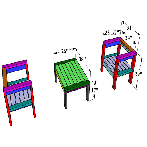 DIY Patio Chair & Coffee Table Plans | Easy 3-Piece Set Build