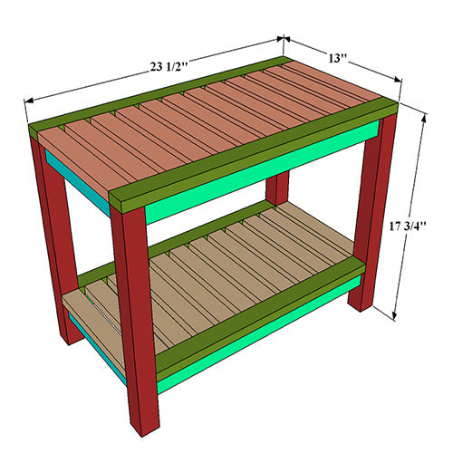 DIY Wooden Shower Bench with Shelf plan - Easy Woodworking