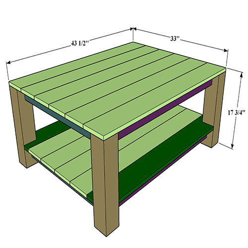 DIY Farmhouse Coffee Table Plans | Easy Build