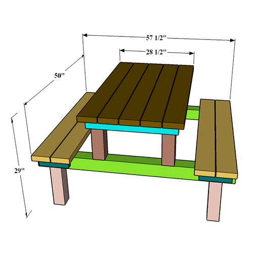 DIY Outdoor Picnic Table Plans - Easy Build - Garden Furniture Plans