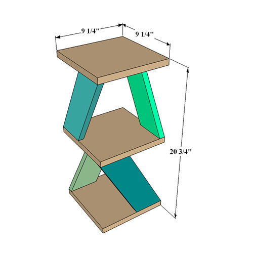 DIY Woodworking Modern Minimalist Side Table Plan