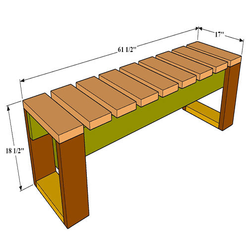 DIY Pool Bench Plans - Easy Build All 2x6 - Instant Download