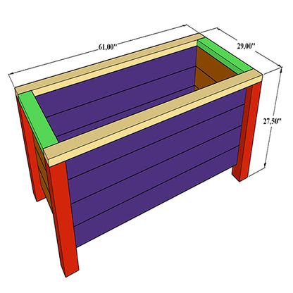 DIY Woodworking Raised Garden Planter Box Plan - Step-by-Step