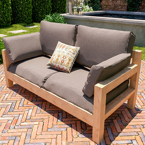 DIY Outdoor Patio Seating Sofa Plan - Woodworking Furniture Plans