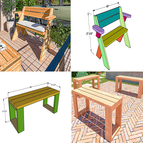 DIY Outdoor Furniture Plans Bundle - 10 + Projects for Woodworking Enthusiasts