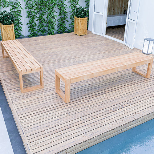 DIY Wooden Patio Sitting Bench Plan - Woodworking Furniture Plans