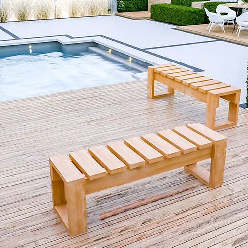 DIY Pool Bench Plans - Easy Build All 2x6 - Instant Download