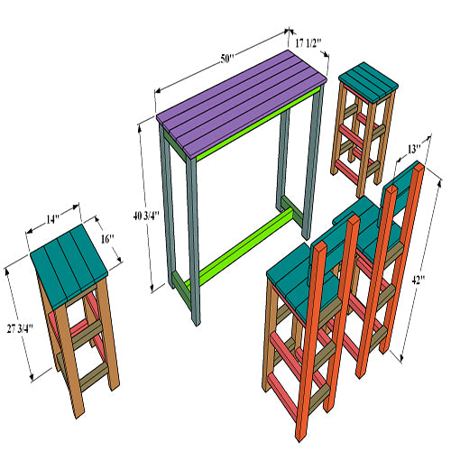 DIY Bistro Dining & Bar Table Set Plans | Easy Build