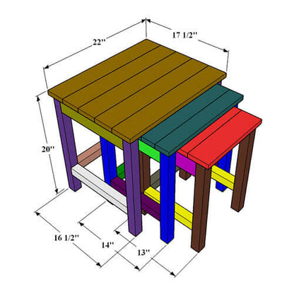 DIY Nesting Side Table Set Plans | Easy Space-Saving Build