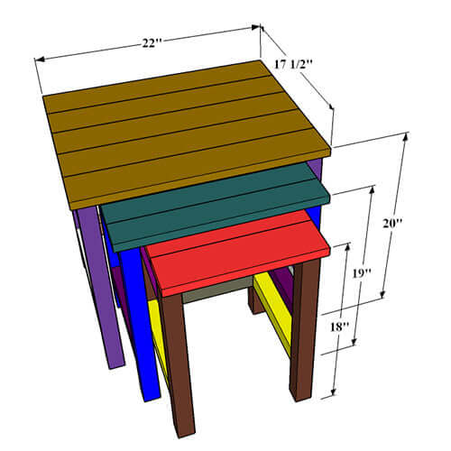 DIY Nesting Side Table Set Plans | Easy Space-Saving Build