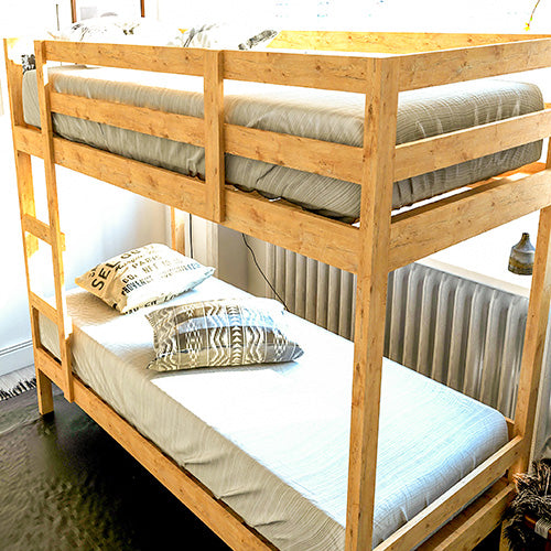 DIY Wooden 2-Tier Bunk Loft Bed Plan-Easy to Build