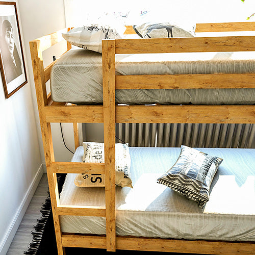 DIY Wooden 2-Tier Bunk Loft Bed Plan-Easy to Build